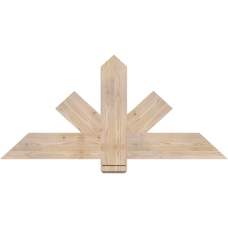 Ekena Millwork Kennewick Smooth Timber Gable Bracket, Douglas Fir, 48"W x 22"H x 1 1/2"D x 5 1/2"F, 11/12 Pitch GBW048X22X0206KEN00SDF